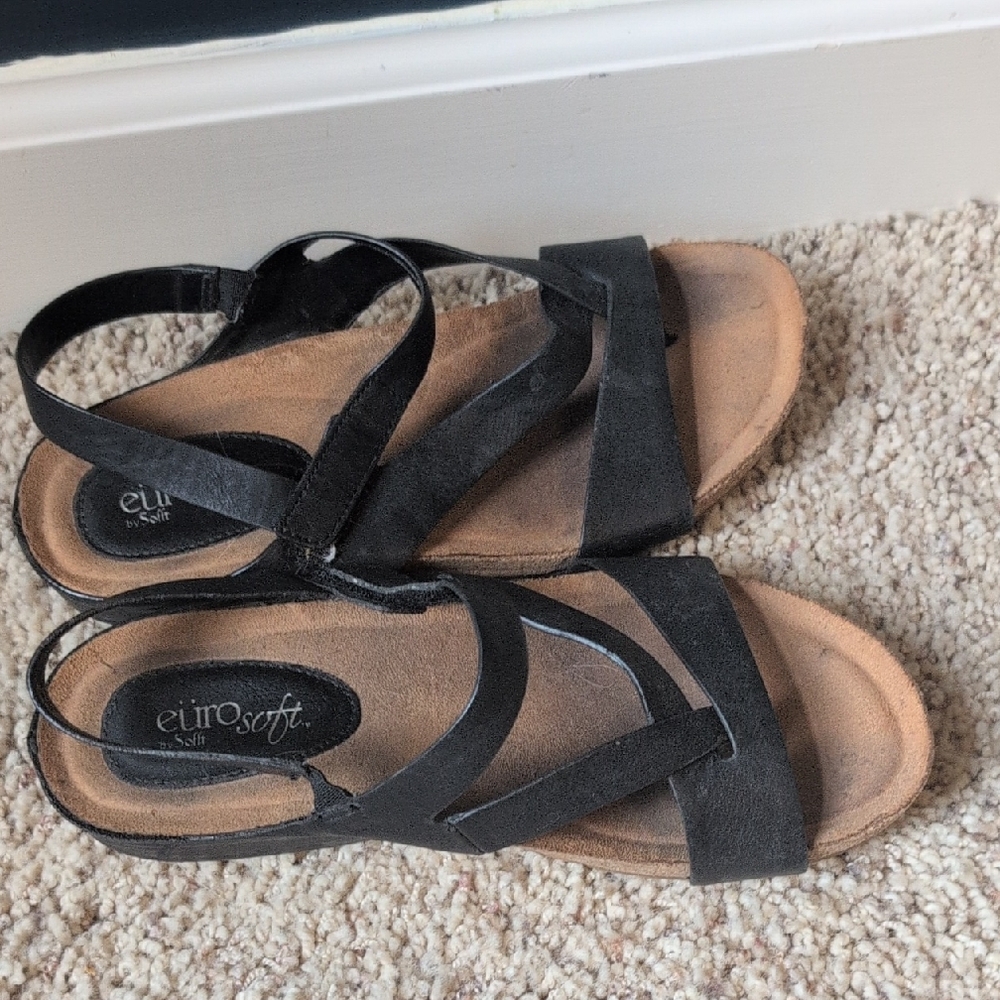 Eurosoft Black Strappy Sandals